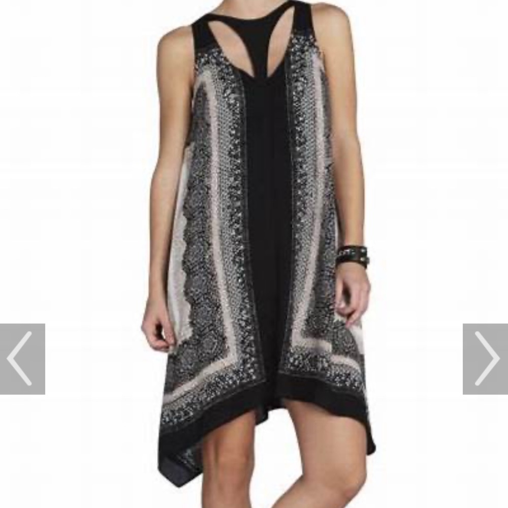 BCBG Amelia Printed Cut Out Dress